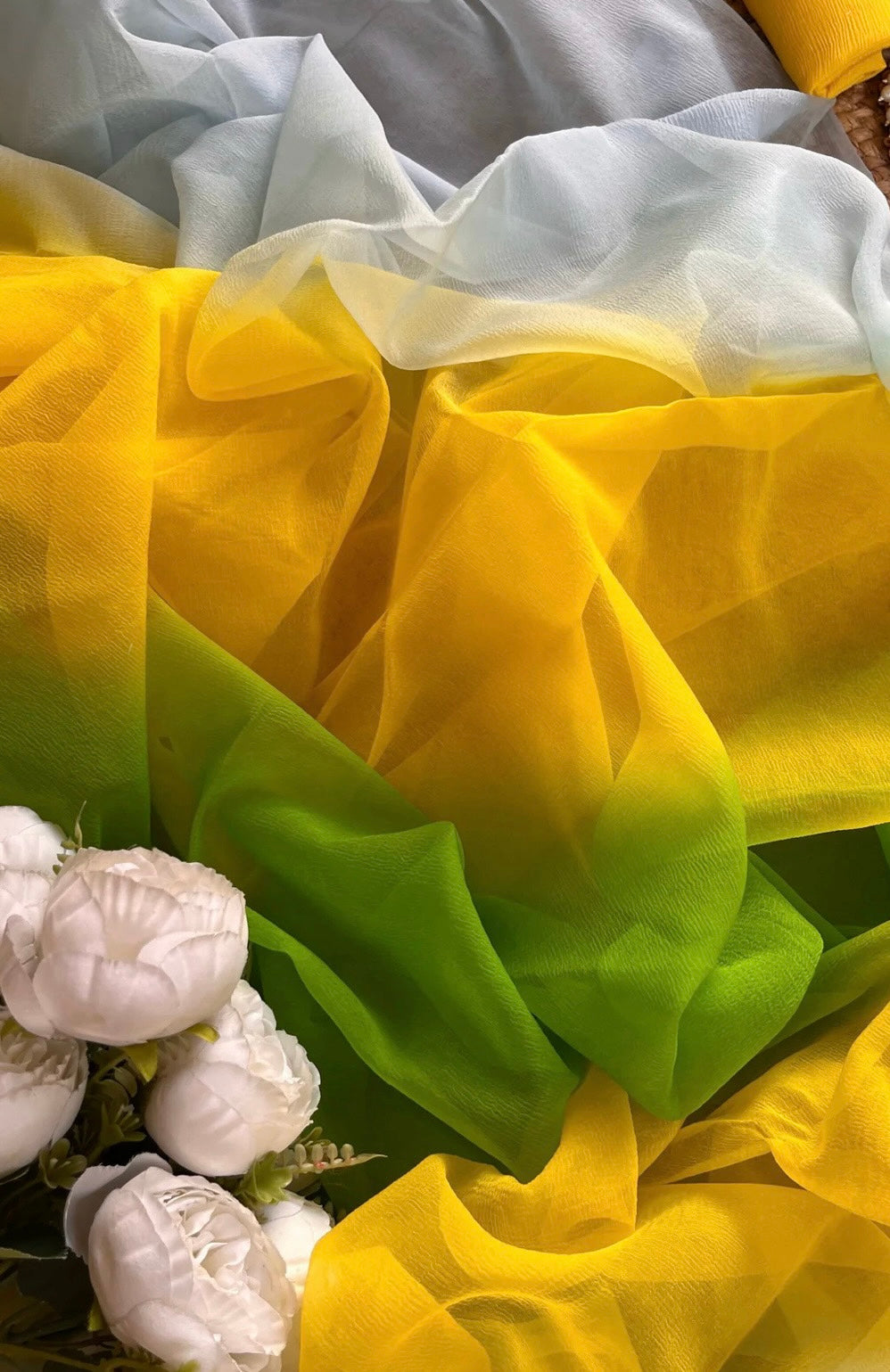 Ombre grey yellow green shaded