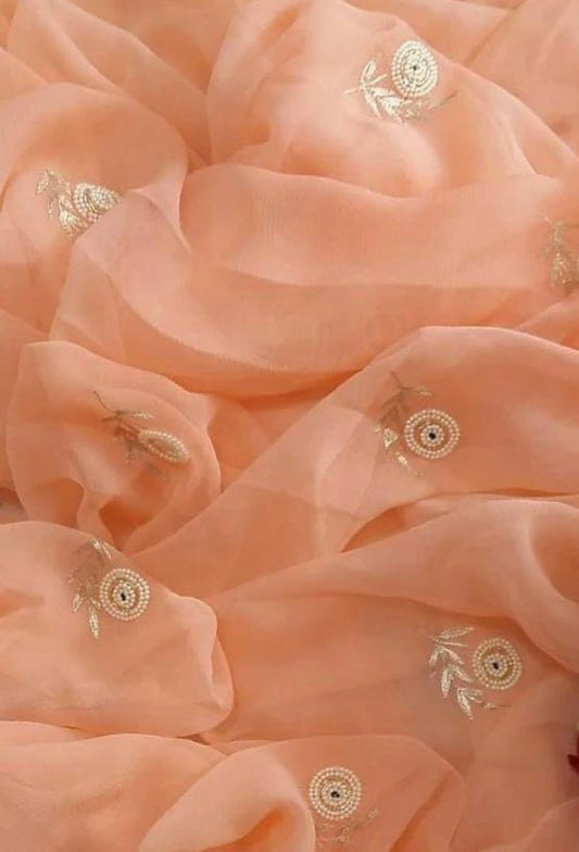 Pearl buta saree