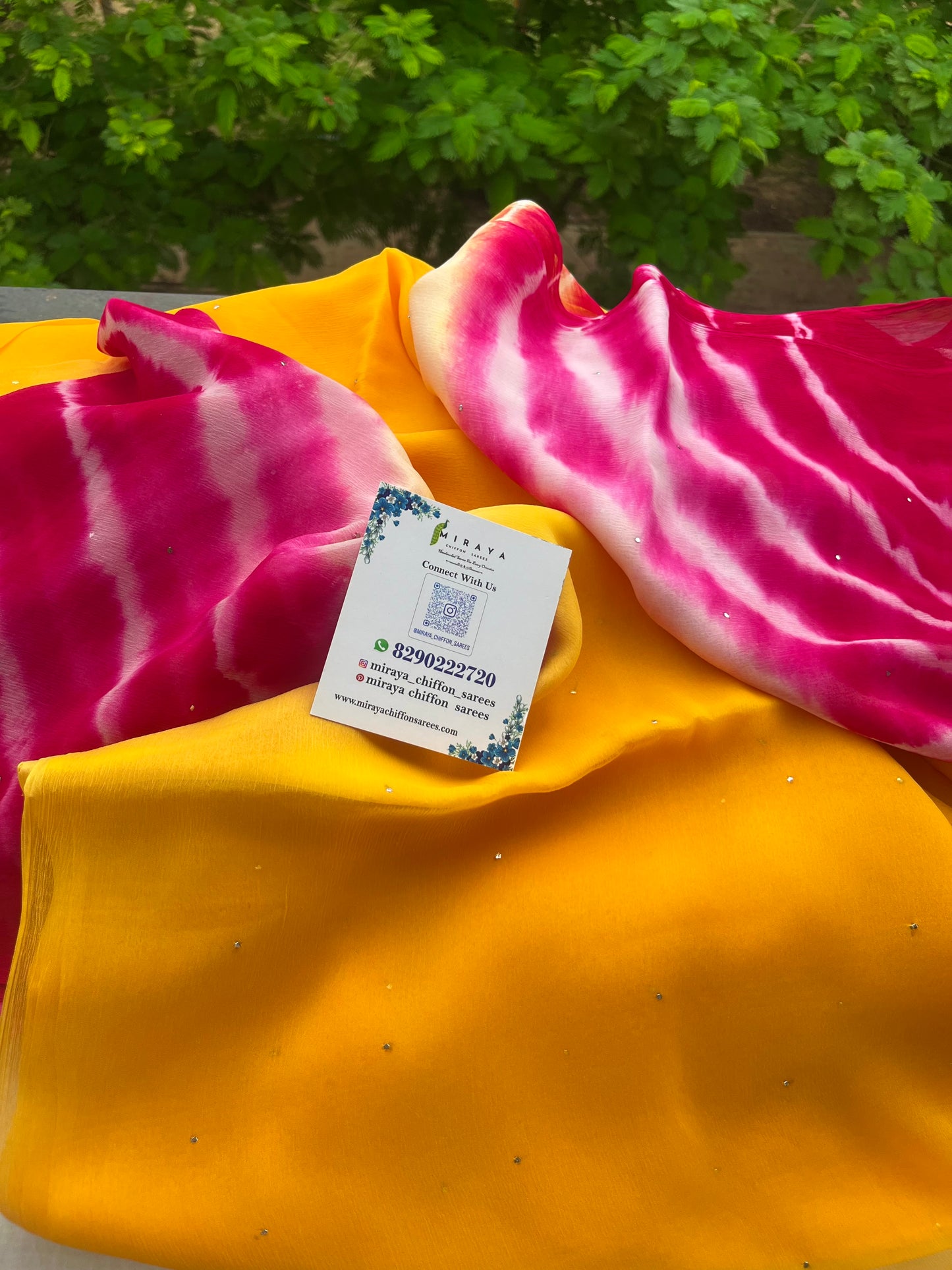 Yellow Rani Mukaish Leheriya