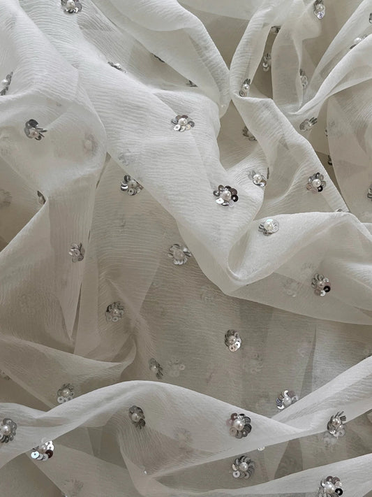 Off white chandni saree