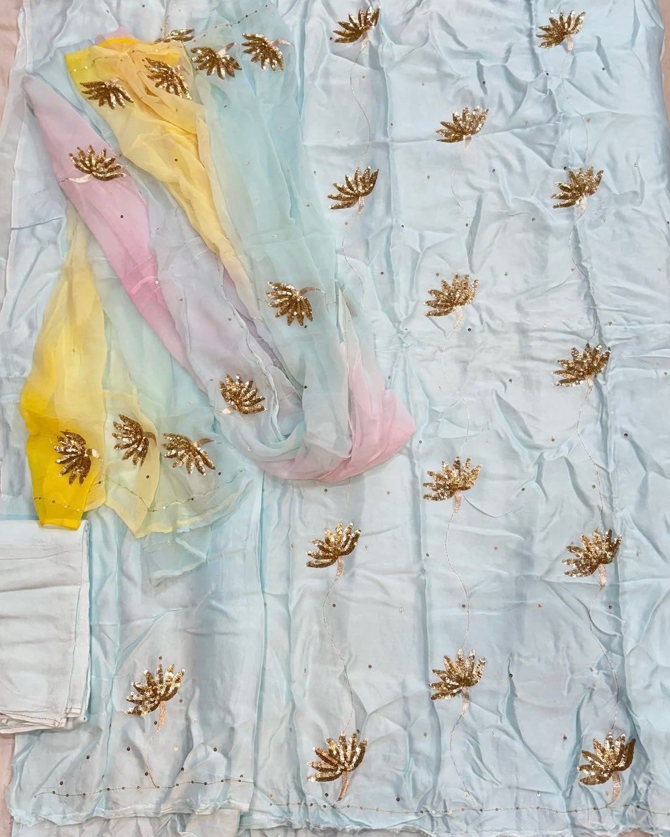 Powder blue festive suit