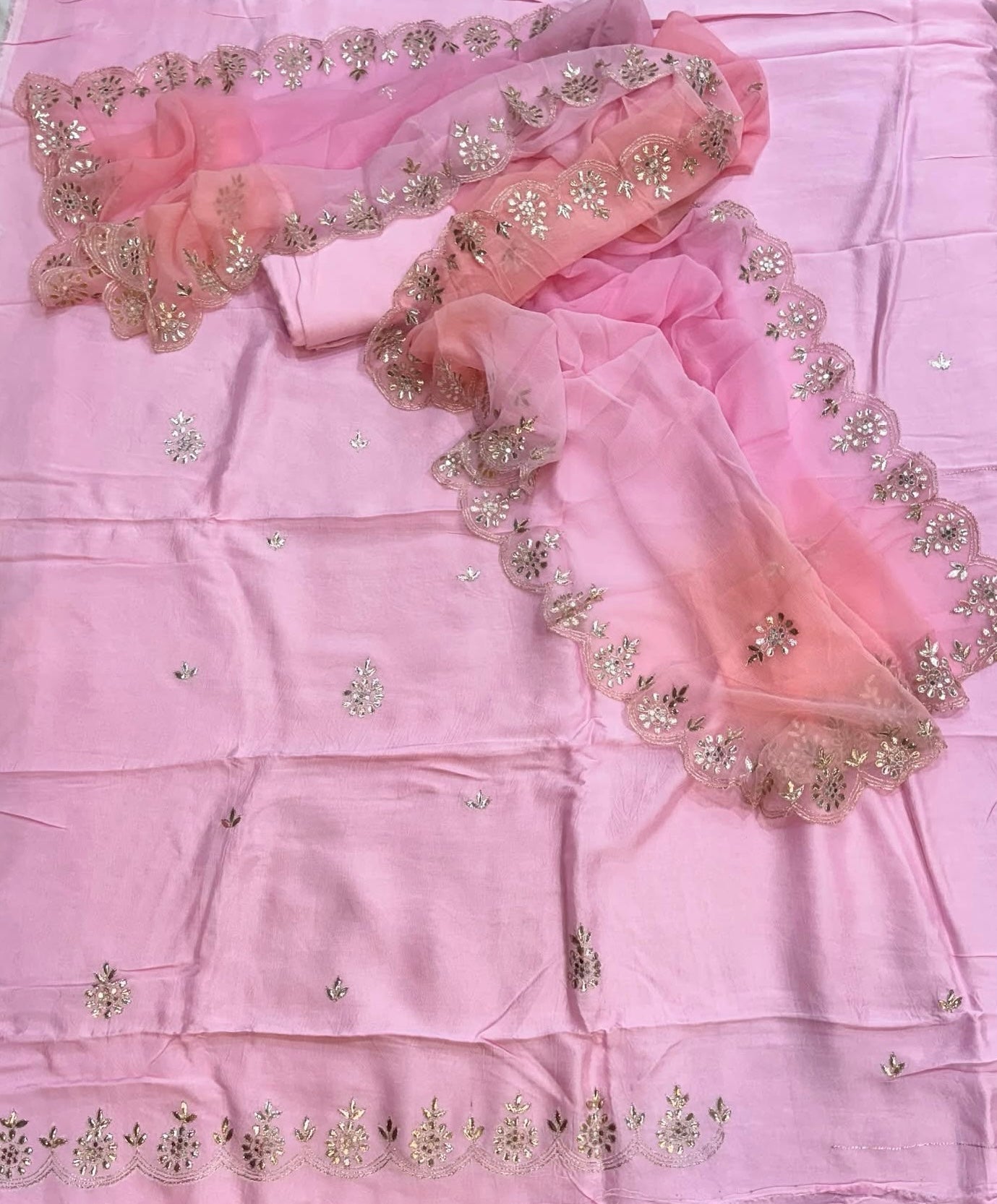 Pink Gottapatti suit