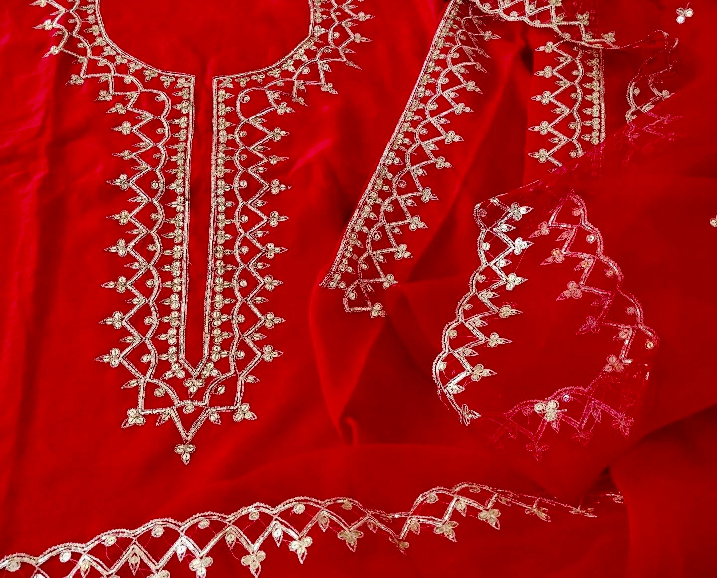 Red festive suit