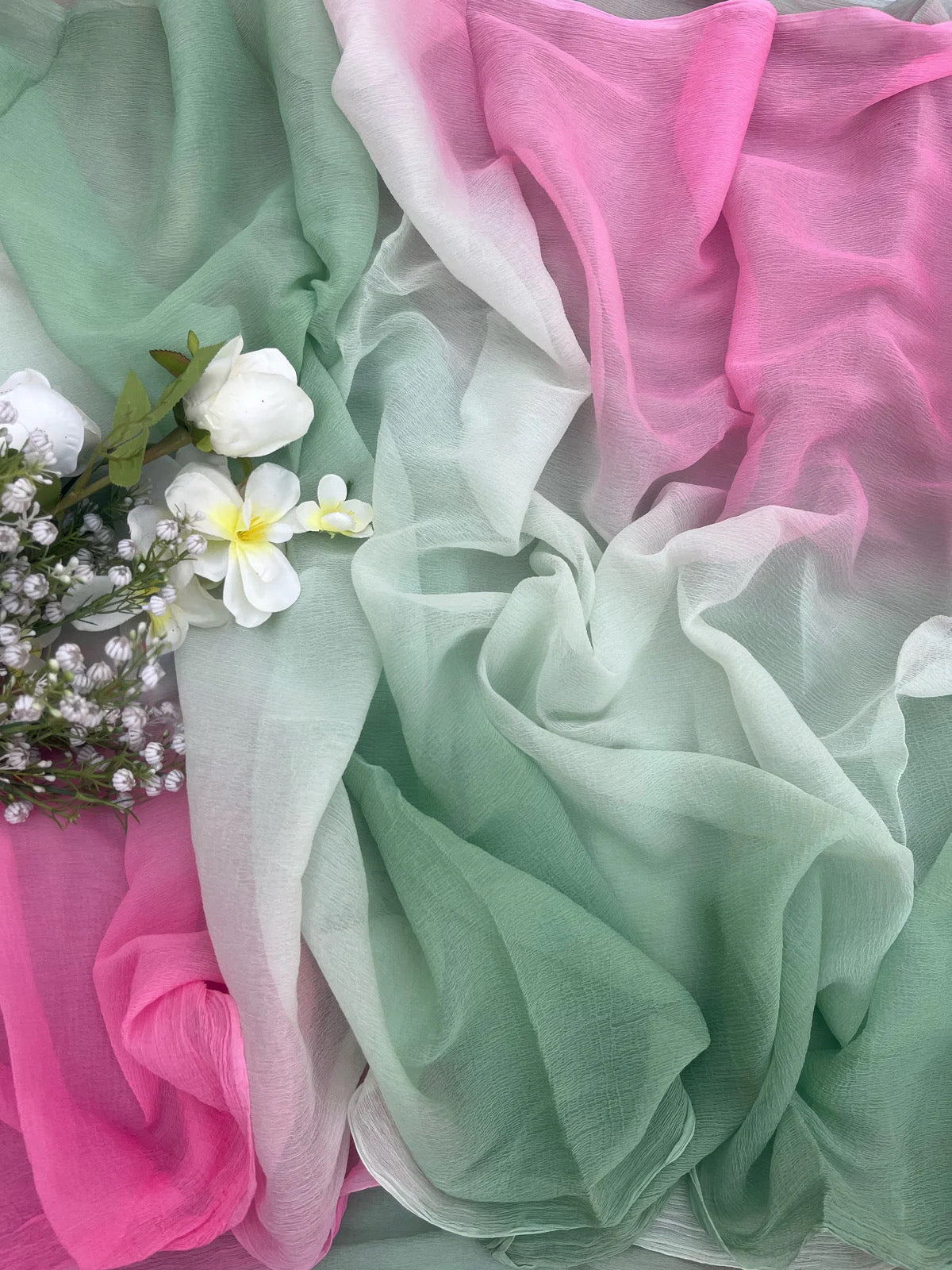 Ombre pink olive shaded