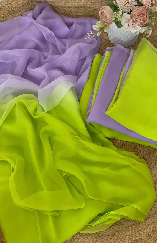 Ombre lavender green shaded