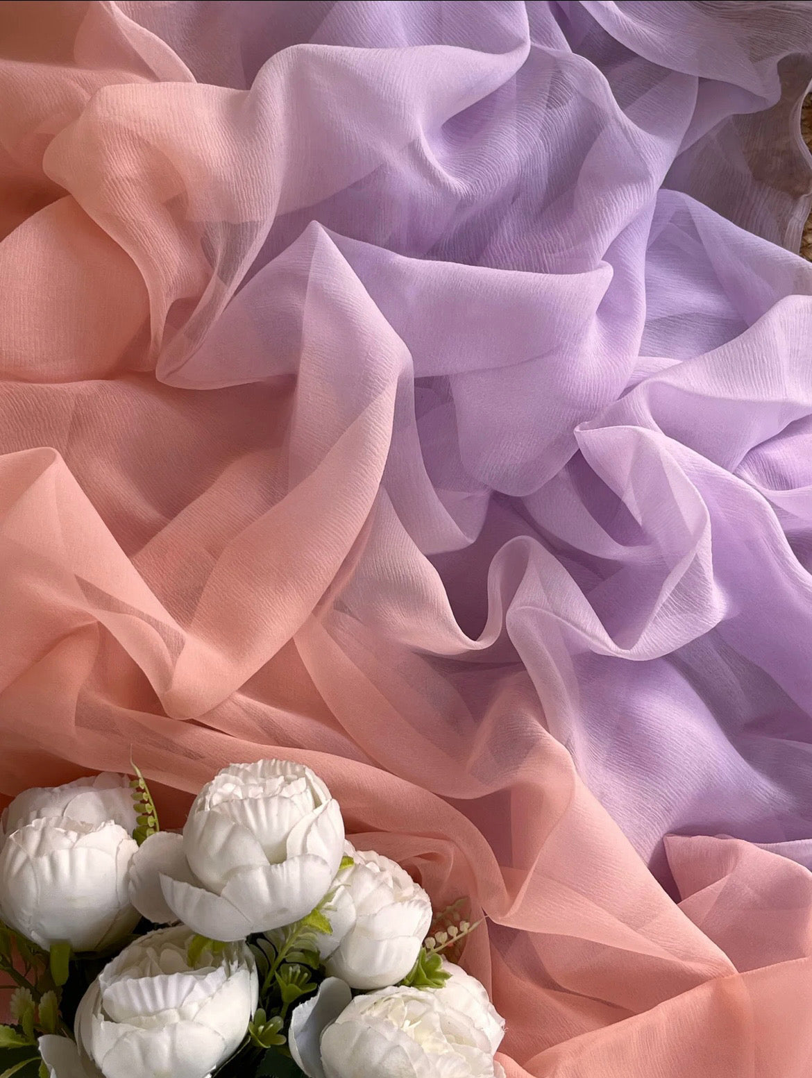 Ombre lavender peach shaded