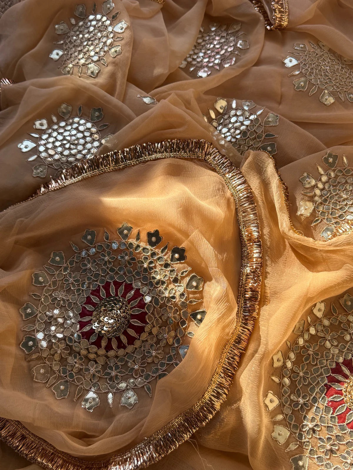 Golden Zubeida Saree