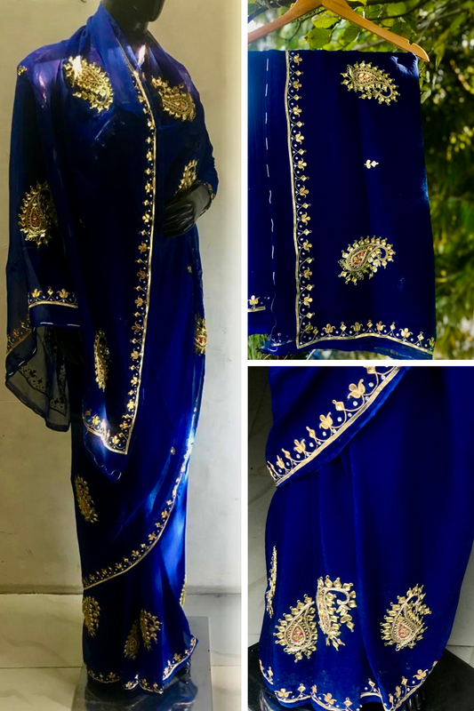 Blue danka Gottapatti border