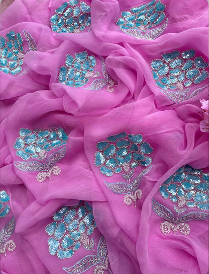 Sequins buta saree