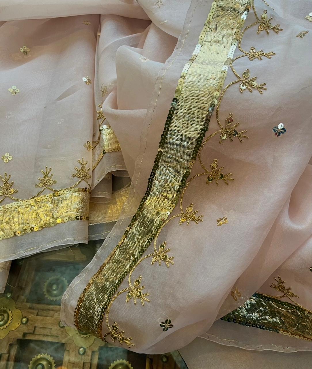 Pure silk organza border saree