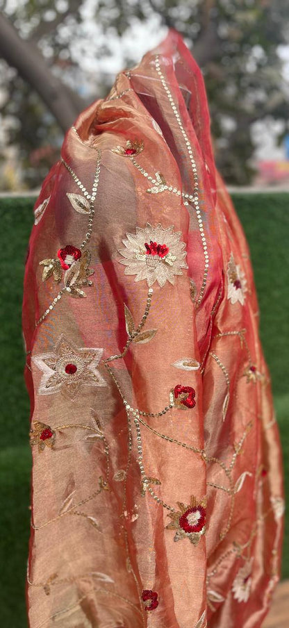 Pure Silk Tissue Jaal Saree