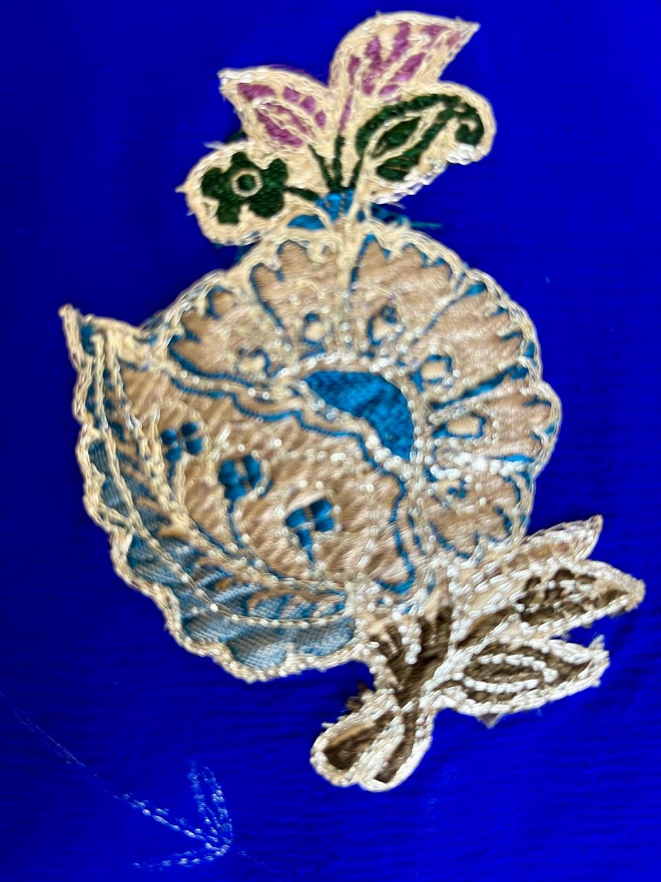 Blue Chanderi Buta Jaal Saree