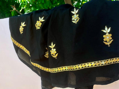 Black Gottapati Border Saree