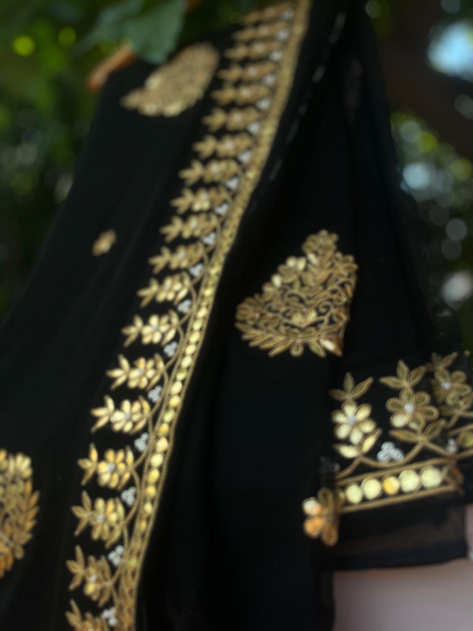 Black Gottapati Border Saree