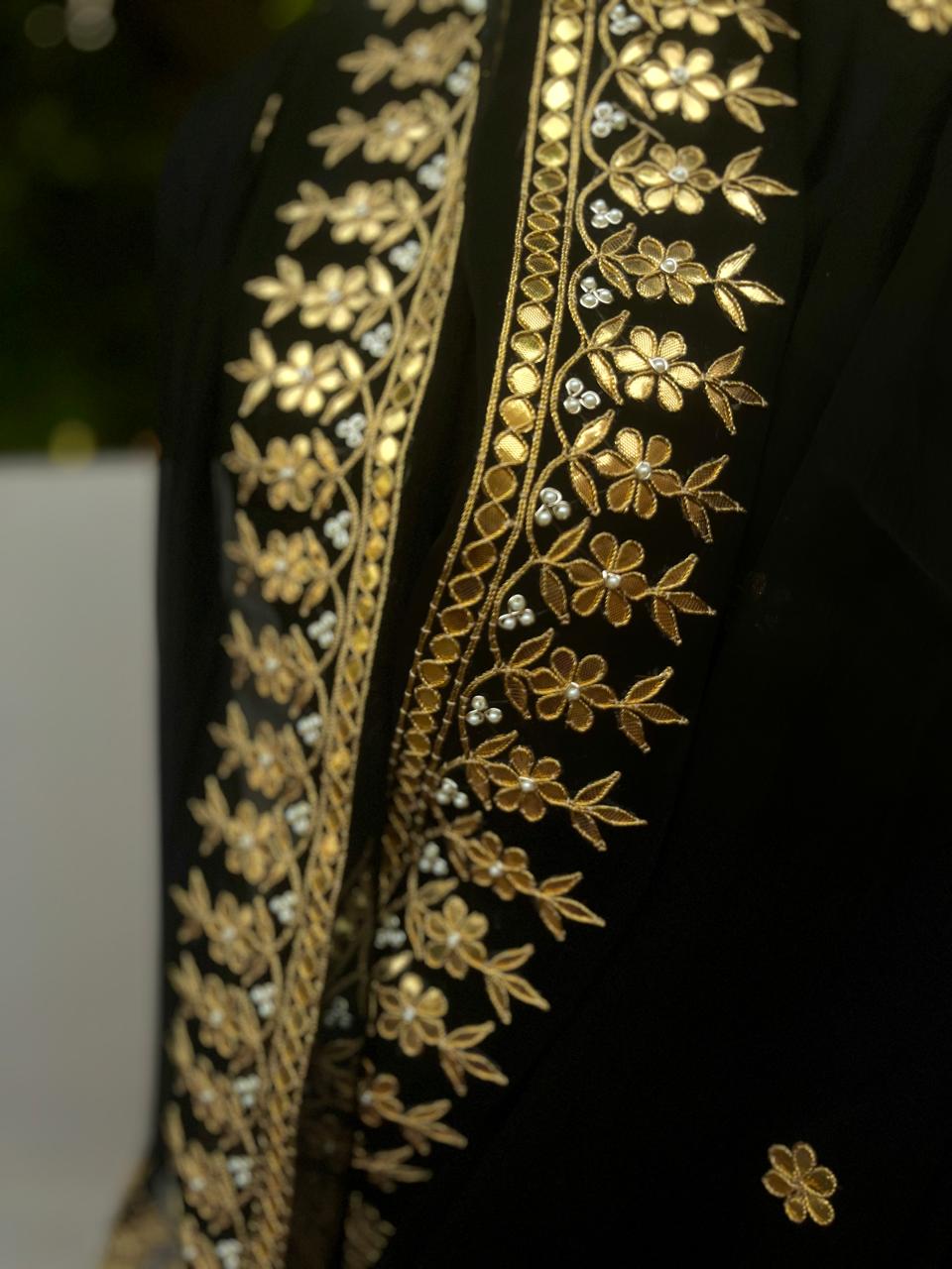 Black Gottapati Border Saree
