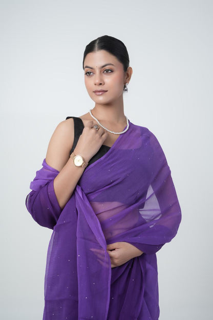 Ombre Purple Shaded Mukaish