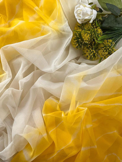 Cream Yellow Lehriya