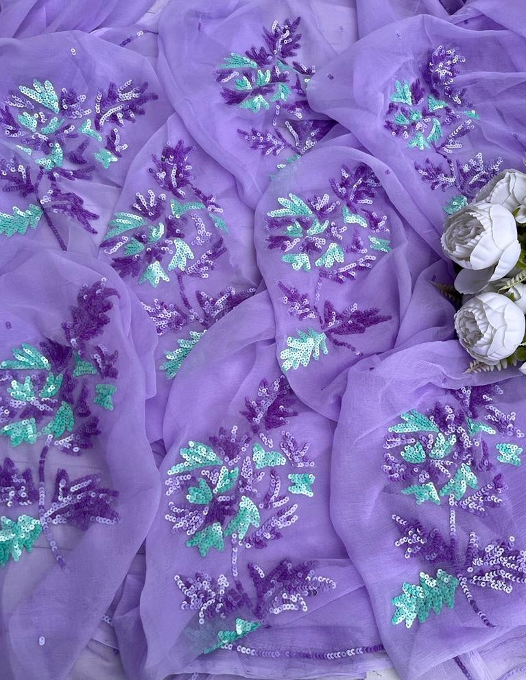 Sequins buta saree